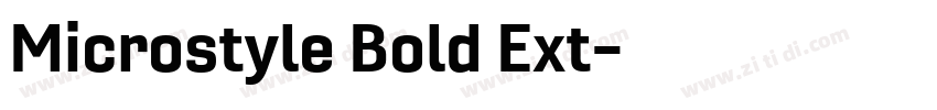 Microstyle Bold Ext字体转换